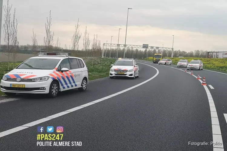 Motorrijder gewond bij eenzijdig ongeval A6