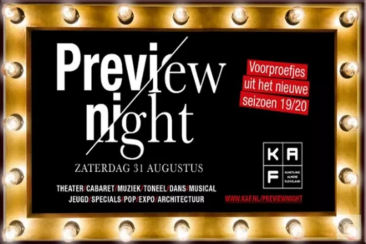 Preview Night KAF Almere op 31 augustus