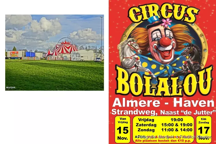 Circus komt met vele dieren naar Almere-haven!