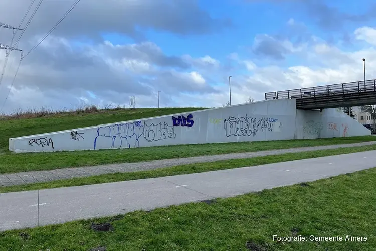 30 meter lange muur bij Appelbrug voor graffitikunst