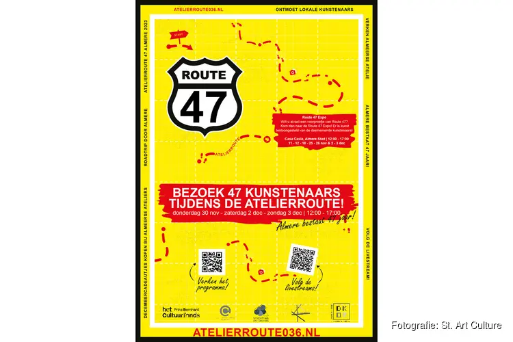 Stichting Art Culture organiseert atelierroute Route 47