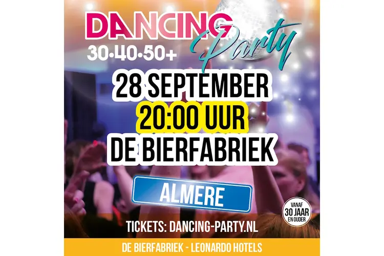 30/40/50+ dancing party in Almere op 28 september 2024