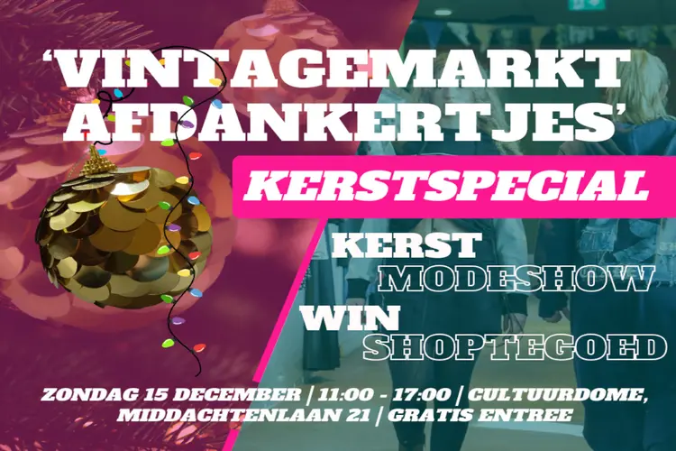 Exclusieve kerstmodeshow en shop te goed te winnen op de vintagemarkt!