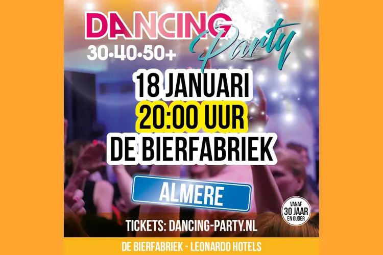 De Bierfabriek organiseert 30+ 40+ 50+ Dancing Party