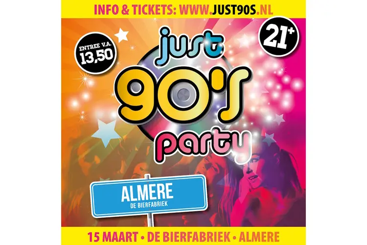 Just 90's Party Almere 15 maart 2025